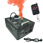 LIGHT4ME VESU 1200W V2 generator wytwornica dymu pionowego mgły DMX efekt świetlny 6x1W RGB LED pilot bezprzewodowy rączki do przenoszenia