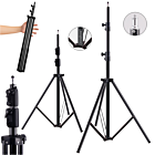 DNA TLS1 statyw oświetleniowy profesjonalny tripod stalowy solidny czarny 3 sekcje sprężyny amortyzujące 2,8 m do 5 kg