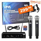 DNA DJ DUAL VOCAL wokalowy mikrofon bezprzewodowy 2x nadajnik doręczny odbiornik system nagłośnienia UHF 518-542 MHz