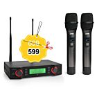 DNA VM - DUAL VOCAL SET mikrofon bezprzewodowy 2x nadajnik doręczny odbiornik system nagłośnienia UHF 518-542 MHz