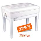 V-TONE ŁAWA 2 WH do pianina ze schowkiem BIAŁA