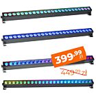 LIGHT4ME AURA PIXEL BAR 24x3W RGBW LED listwa oświetleniowa DMX efekt aura 96x0,2W RGB SMD 5050 dekoracja światłem 2x uchwyt montażowy