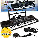 MQ 6159 UFB keyboard edukacyjny klawisze organy dla dzieci do nauki gry pulpit do nut mikrofon USB FM Bluetooth AUX wyjście słuchawkowe