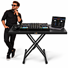 STAND4ME DJ DESK stół stanowisko DJ składane regulowane 10-86 cm blat 100 × 48 cm pod kontroler DJ mikser laptop