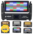 EVOLIGHTS SUNRAY STROBE HEAD ruchomy stroboskop sceniczny IP65 oświetlenie LED efekt świetlny 576x0,2W RGB SMD 5050+336x1W CW/A SMD 3030 2x uchwyt montażowy omega