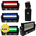 LIGHT4ME AURORA STROBE HEAD ruchomy stroboskop sceniczny oświetlenie LED efekt świetlny 672x0,2W RGB SMD5050+144x1W WW SMD3030 2x uchwyt montażowy omega