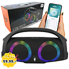 V-TONE BWS205 BK głośnik Bluetooth bezprzewodowy przenośny czarny akumulatorowy USB microSD AUX MP3 FM 2x5W