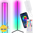 LIGHT4ME WALL POLE 1 narożna stojąca lampa podłogowa RGB LED biała pilot bezprzewodowy aplikacja Bluetooth 152 cm