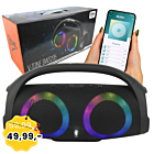 V-TONE BWS205 BK głośnik Bluetooth bezprzewodowy przenośny czarny akumulatorowy USB microSD AUX MP3 FM 2x5W