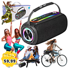 V-TONE BWS210 BK głośnik Bluetooth bezprzewodowy przenośny czarny akumulatorowy USB microSD AUX MP3 FM 2x10W