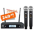DNA EVENT VOCAL SET mikrofon bezprzewodowy 2x nadajnik doręczny system nagłośnienia UHF 518-542 MHz