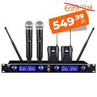 DNA WM4 VOCAL HEAD SET MIX mikrofon bezprzewodowy 2x nadajnik doręczny 2x nadajnik nagłowny + bodypack podwójny zestaw system nagłośnienia
