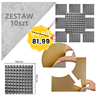DNA AM2 GY panel akustyczny zestaw 10 szt. szary samoprzylepna pianka mata wygłuszająca redukcja echa pogłosu