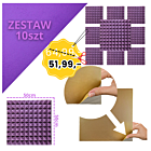 DNA AM2 PR panel akustyczny zestaw 10 szt. fioletowy samoprzylepna pianka mata wygłuszająca redukcja echa pogłosu
