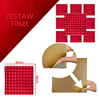 DNA AM2 RD acoustic panel set of 10 pcs red self-adhesive foam soundproofing mat reverberation echo reduction