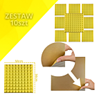 DNA AM2 YL acoustic panel set of 10 pcs yellow self-adhesive foam soundproofing mat reverberation echo reduction