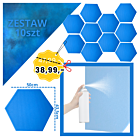 DNA AM3 BL panel akustyczny zestaw 10 szt. niebieski sześciokątny pianka mata wygłuszająca redukcja echa pogłosu