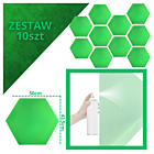DNA AM3 GN acoustic panel set of 10 pcs green hexagonal soundproofing foam mat reverberation echo reduction