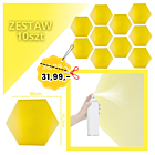 DNA AM3 YL panel akustyczny zestaw 10 szt. żółty sześciokątny pianka mata wygłuszająca redukcja echa pogłosu