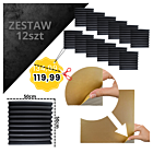 DNA AM4 BK panel akustyczny zestaw 12 szt. czarny samoprzylepna pianka mata wygłuszająca redukcja echa pogłosu