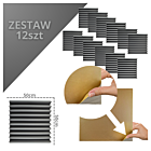 DNA AM4 GY panel akustyczny zestaw 12 szt. szary samoprzylepna pianka mata wygłuszająca redukcja echa pogłosu