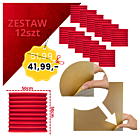 DNA AM4 RD panel akustyczny zestaw 12 szt. czerwony samoprzylepna pianka mata wygłuszająca redukcja echa pogłosu