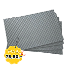 DNA AMR2 szara mata akustyczna samoprzylepna pianka wygłuszająca redukcja echa pogłosu 200x100x3 cm