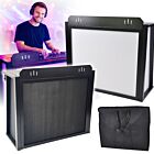 DNA DJD stół mobilne stanowisko DJ stal składane uchwyt na słuchawki i mikrofon 3x czarna + 3x biała maskownica torba transportowa do 50 kg