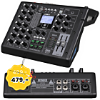 DNA MIX-EFF 4 analogowy mikser dźwięku 4 kanały USB MP3 Bluetooth Phantom +48V DSP EQ efekty dźwiękowe