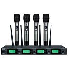 DNA RV-4 wireless microphone 4x handheld transmitter receiver set sound system UHF 518-542 MHz