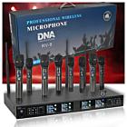 DNA RV-8 zestaw bezprzewodowy 8x bateryjny mikrofon doręczny odbiornik UHF 610-690 MHz 8x40 kanałów