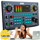 DNA SC TWO zewnętrzna karta dźwiękowa cyfrowa akumulatorowa interfejs audio Bluetooth DSP USB-C Phantom 15 efektów dźwiękowych streaming live