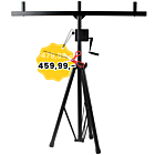 DNA SPT1 statyw kolumnowy trójnożny typu T winda belka poprzeczna 3x adapter 35 mm 130-210 cm do 80 kg