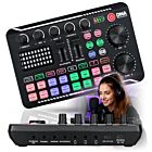 DNA STUDIO CARD akumulatorowa zewnętrzna karta dźwiękowa interfejs audio USB-C Bluetooth do streamingu transmisji live podcastów nagrywania głosu karaoke 16 efektów dźwiękowych 8 presetów głosu 1200 mAh