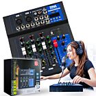 DNA T4MIX analogowy mikser dźwięku 4-kanałowy Bluetooth EQ odtwarzacz MP3 nagrywanie USB Phantom +48V efekt pogłosu zasilanie sieciowe