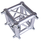 DNA TQ4 narożnik sześcienny do kratownicy trawersu na oświetlenie aluminium srebrny 50x2 mm 29x29x29 cm