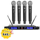 DNA WM4 VOCAL SET mikrofon bezprzewodowy 4x nadajnik doręczny system nagłośnienia UHF