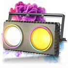 EVOLIGHTS BLINDER IP65 2x150W oświetlacz sceniczny LED DMX 2x150W CW/WW COB + 72x0,3W RGB efekt ring uchwyt montażowy omega