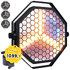 EVOLIGHTS LUMENO oświetlenie sceniczne retro vintage reflektor ciepły biały + RGB