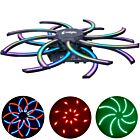 EVOLIGHTS VORTEX ruchomy efekt oświetleniowy DMX LED rotacja 360° 576x0,3W RGB SMD 5050 efekt tła 2x uchwyt montażowy omega