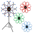 EVOLIGHTS VORTEX ruchomy efekt oświetleniowy DMX LED rotacja 360° 576x0,3W RGB SMD 5050 efekt tła 2x uchwyt montażowy omega