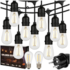 DH Light Girlanda Ogrodowa E27/20/20/2W/IP65 sznur oświetleniowy lampki zewnętrzne 20m 20x żarówka E27 LED 2W ciepła biel podwójny żarnik IP65