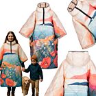 DH Garden Poncho Maki 145x115 cm kurtka płaszcz peleryna z kapturem duża kieszeń na zamek