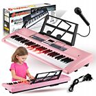 SUPRIMO 6136L PK keyboard organy z mikrofonem dla dzieci podświetlane klawisze różowa obudowa
