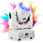 LIGHT4ME MINI SPOT 60 RING WH głowica ruchoma spot oświetlenie sceniczne 60W biała dioda LED + 12x0,2W RGB LED efekt ring pilot bezprzewodowy uchwyt montażowy omega