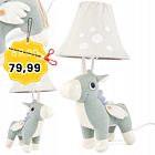Lampka Stołowa Biurkowa Nocna DZIECIĘCA OSIOŁEK JEDNOROŻEC 48 CM + ŻARÓWKA
