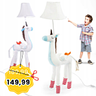 LAMPA STOJĄCA PODŁOGOWA DZIECIĘCA ABAŻUR JEDNOROŻEC 120 CM ŻARÓWKA GRATIS