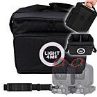 LIGHT4ME 100 SPOT RING BAG 2IN1 torba transportowa na 2 głowice ruchome odczepiana przegroda wewnętrzna pasek na ramię 34 × 28 × 31 cm