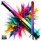 LIGHT4ME ACCU WASH BAR akumulatorowa listwa oświetleniowa wash bar LED DMX W-DMX 8800 mAh 192x0,3W RGB dyfuzor pilot bezprzewodowy statyw trójnożny do pracy w pionie 2x uchwyt montażowy