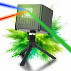 LIGHT4ME ACCU APP LASER akumulatorowy projektor skaner laserowy oświetlenie sceniczne RGB 200/100/200 mW 5000 mAh Bluetooth statyw trójnożny sterowanie smartfonem